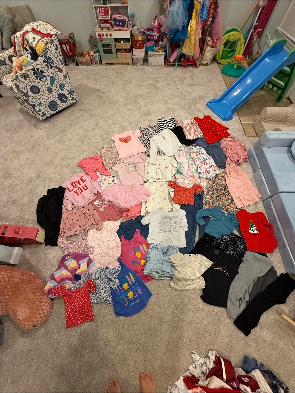 Old Navy Girls Mixed Colors Dress and Top Lot - Pink, Red, Blue, White, Black